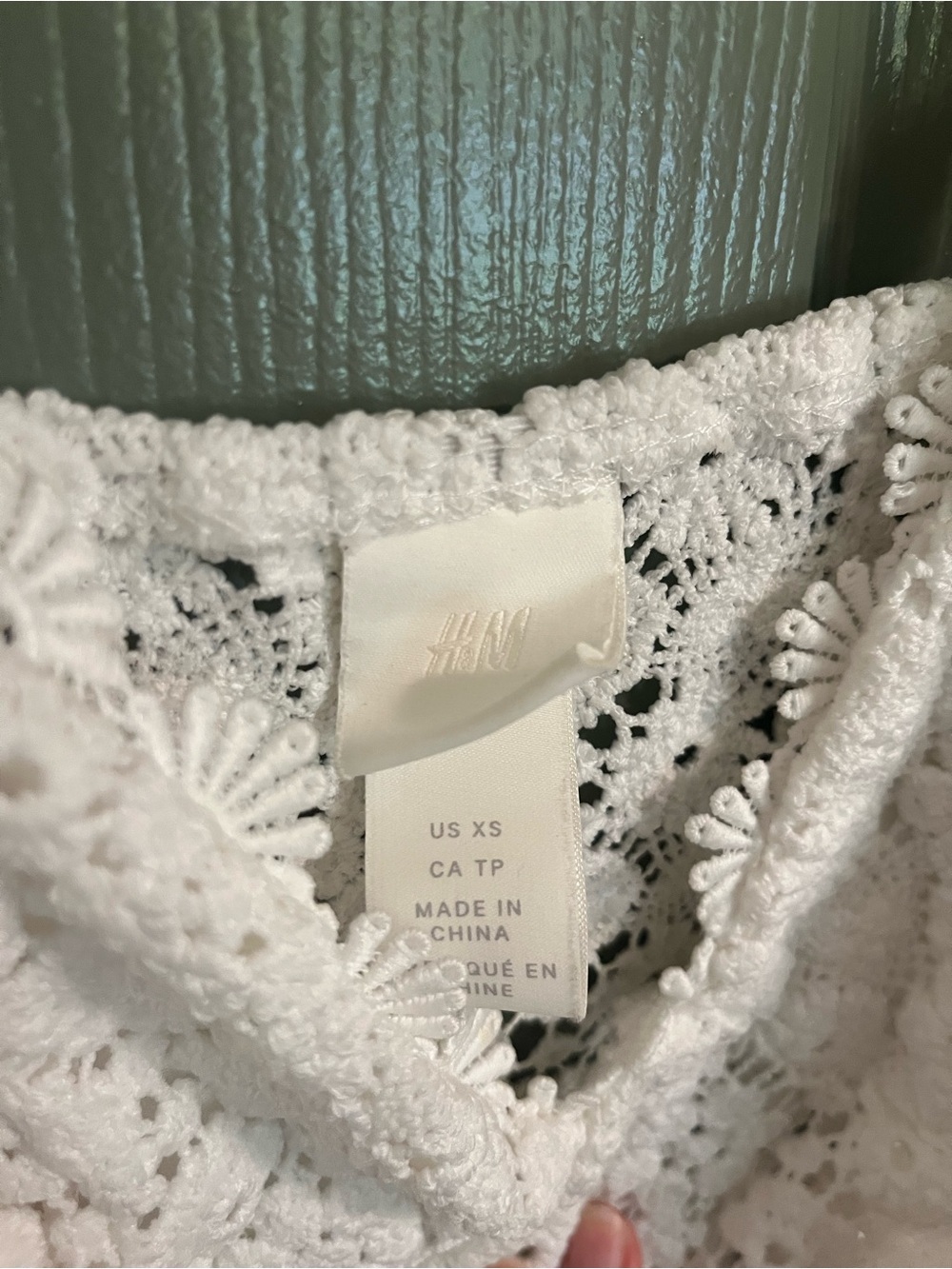 H&M White Floral Crochet One-Piece Bodysuit - Picture 5 of 5